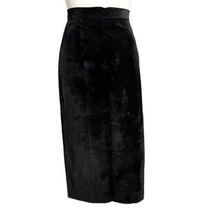 Vintage Danier Black Suede Midi Pencil Skirt - 8-10, 29" Waist 🇨🇦
